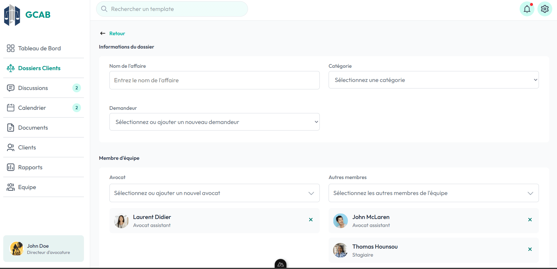 GCAB — Communication et collaboration interne
